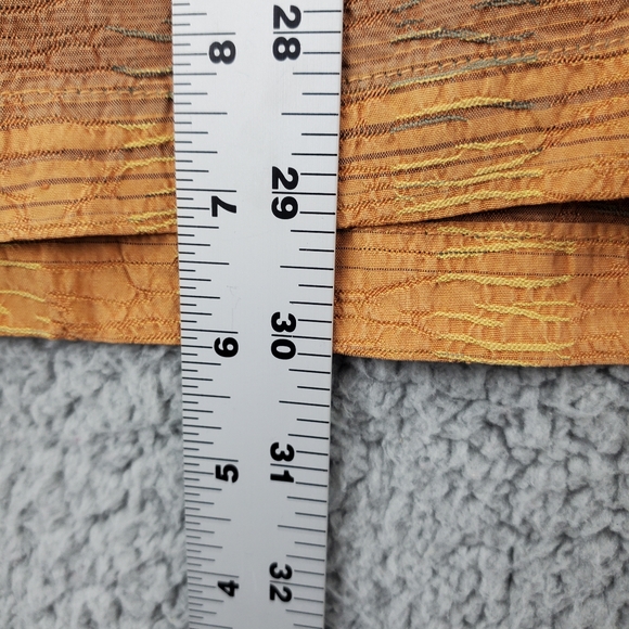 Tommy Bahama 100% Silk Button Up Casual Shirt Orange Striped Mens Large - Picture 8 of 8